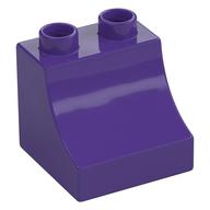 Duplo Brick 2 × 2 × 1 1/2 with Curve Dunkellila