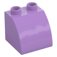 Duplo Stein 2 × 2 × 1 1/2 mit gebogen oben Mittellavendel