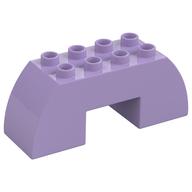Duplo Stein 2 × 6 × 2 gebogen mit 2 × 2 Aussparung auf unten Lavendel