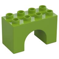 Duplo Brick 2 × 4 × 2 Arch Lime