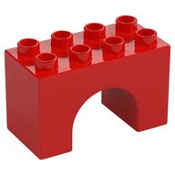 Duplo Stein 2 × 4 × 2 Bogen Rot