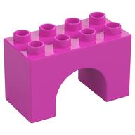 Duplo Brick 2 × 4 × 2 Arch Dark Pink