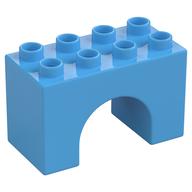 Duplo Brick 2 × 4 × 2 Arch Medium Blue