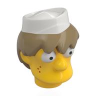 Minifig Head Special, Simpsons, Head Greasy Teen Yellow