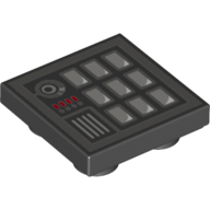 Tile Special 2 × 2 Inverted with keypad print Black
