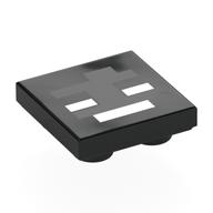 Tile Special 2 × 2 Inverted with Minecraft Wither Face Print Black