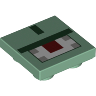 Tile Special 2 × 2 Inverted with Pixelated Red Eye print Sandgrün