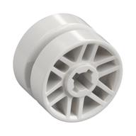 Wheel 14mm D. x 9.9mm with Centre Groove, Fake Bolts and 6 Spokes White
