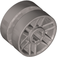 Wheel 14mm D. x 9.9mm with Centre Groove, Fake Bolts and 6 Spokes Flat Silver