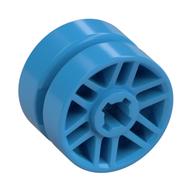 Wheel 14mm D. x 9.9mm with Centre Groove, Fake Bolts and 6 Spokes Dark Azure