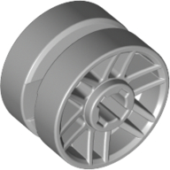 Wheel 14mm D. x 9.9mm with Centre Groove, Fake Bolts and 6 Spokes Hellblaugrau