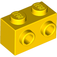 Brick Special 1 × 2 with 2 Studs on 1 Side Yellow