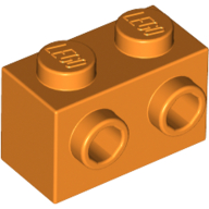 Brick Special 1 × 2 with 2 Studs on 1 Side Orange