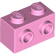 Brick Special 1 × 2 with 2 Studs on 1 Side Bright Pink