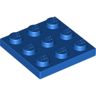 Platte 3 × 3 Blau