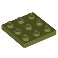 Platte 3 × 3 Olivgrün