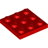 Plate 3 × 3 Red
