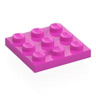 Platte 3 × 3 Dunkelrosa