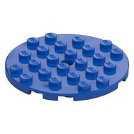 Plate Round 6 × 6 with Hole Blue