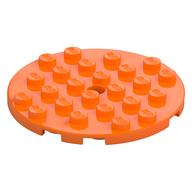 Plate Round 6 × 6 with Hole Orange