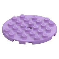 Plate Round 6 × 6 with Hole Medium Lavender