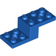 Bracket 5 × 2 × 1 1/3 with Holes, Pin Bottom Blue
