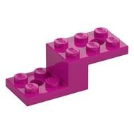 Bracket 5 × 2 × 1 1/3 with Holes, Pin Bottom Magenta