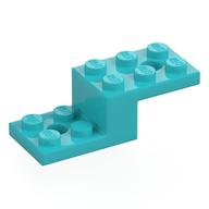 Bracket 5 × 2 × 1 1/3 with Holes, Pin Bottom Medium Azure