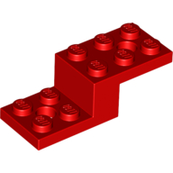 Winkel 5 × 2 × 1 1/3 mit Löcher, Pin unten Rot