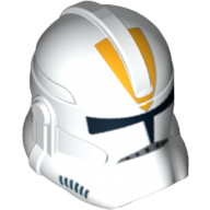 Helmet Clone Trooper Phase 2, Closed Front, Bright Light Orange 212th Legion Markings Print White