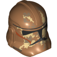 Helmet Clone Trooper Phase 2, Closed Front, Tan and Dark Tan Camouflage Print Medium Nougat