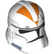 Helmet Clone Trooper Phase 2, Closed Front, Orange 212th Battalion Markings Print White
