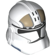 Helmet Clone Trooper Phase 2, Closed Front, Gold Gunner Print White