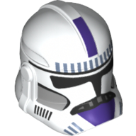 Helmet Clone Trooper Phase 2, Closed Front, Episode 3 with Dark Purple Markings Print White