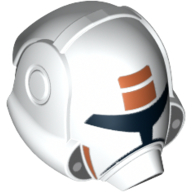 Helmet Republic Trooper with Orange Print White