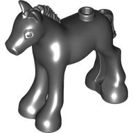 Animal, Horse / Foal, with Gray Eye Shadow, Gray Eyes, Black Pupils, Eye Lashes Print Black