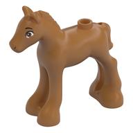 Animal, Horse / Foal, with Brown Eyes, White Pupils and Black Eyelashes Print Medium Nougat