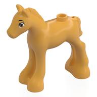 Animal, Horse / Foal with Brown Eyes print Ochre Yellow