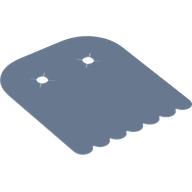 Cloak, Square, Rounded Scalloped in Bright Light Blue