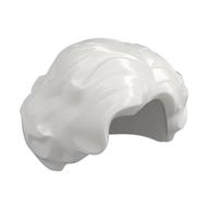 Hair Short Wavy with Side Part White