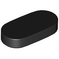 Tile Round 1 × 2 Black