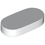 Tile Round 1 × 2 White