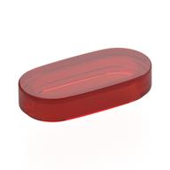 Fliese rund 1 × 2 Transparent-Rot