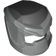 Helmet, Mech with Open Visor Small and Metallic Silver Print Black