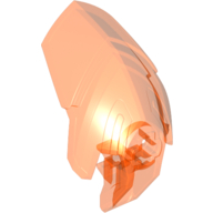Large Figure Helmet / Visor with Clip Trans-Neon Orange
