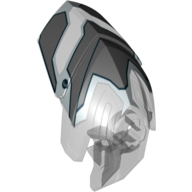 Large Figure Helmet / Visor with Clip with Clip with Face Guard Print Transparent
