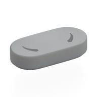 Tile Round 1 × 2 with Dark Bluish Grey Lines (Nostrils) print Hellblaugrau