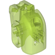 Large Figure Head with Handle Trans-Bright Green