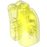 groß Figur Kopf mit Griff Transparent-Neongrün