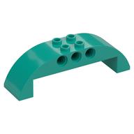 Brick Curved 2 × 8 × 2 Double Dark Turquoise